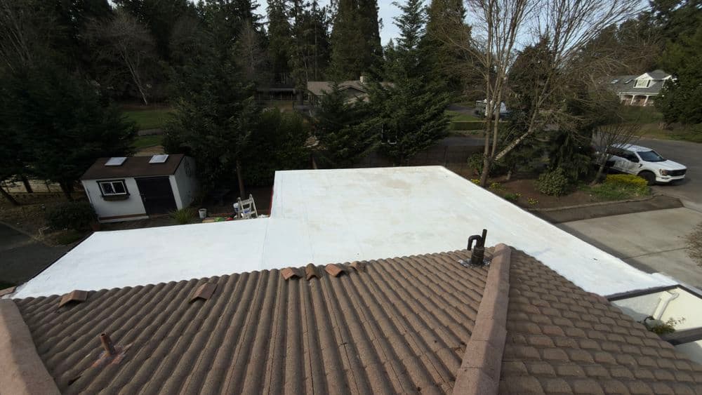 Failed Flat Roof Gets a New Acrylic Coating in Happy Valley image
